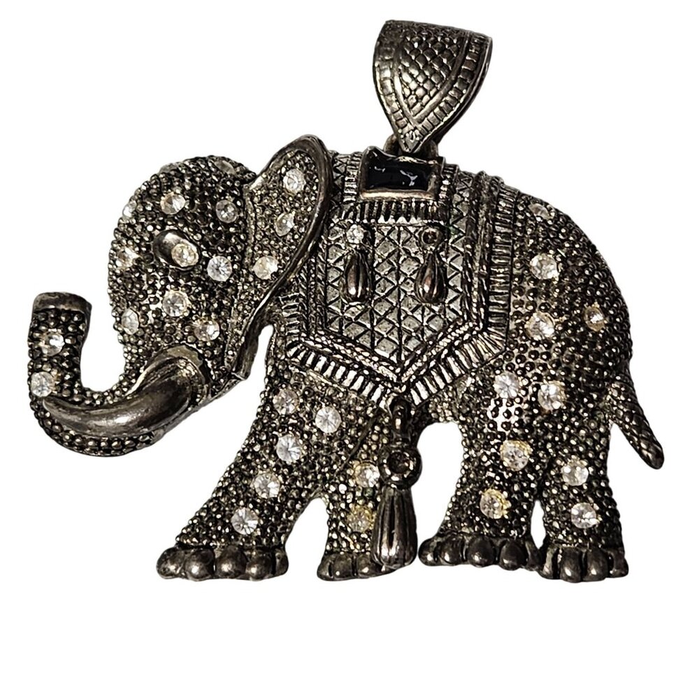 Vintage African Elephant Pendant Ethnic Rhinestone DIY Fashion Jewelry Women